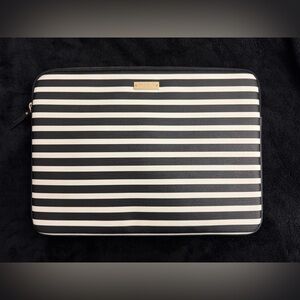 Kate Spade Black and White Striped Tablet Sleeve